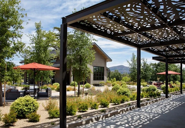 Patterned architectural panels in an installed project