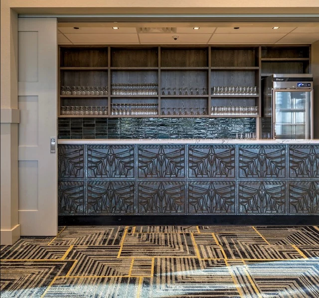 Composite architectural panels on a bar