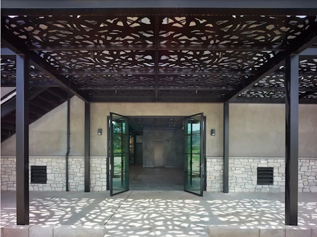 Patterned architectural panels in an installed project